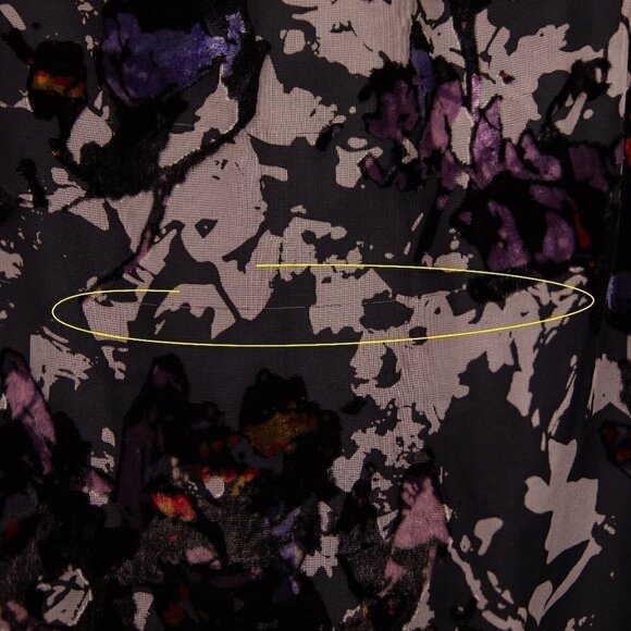 Gibson Latimer abstract print burnout velvet shift dress-XS - Picture 5 of 5